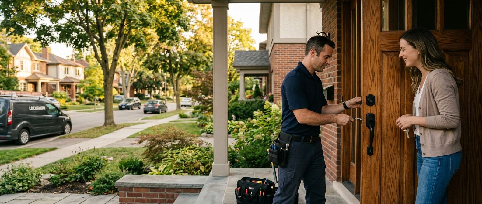 Professional auto locksmith near me technician at work