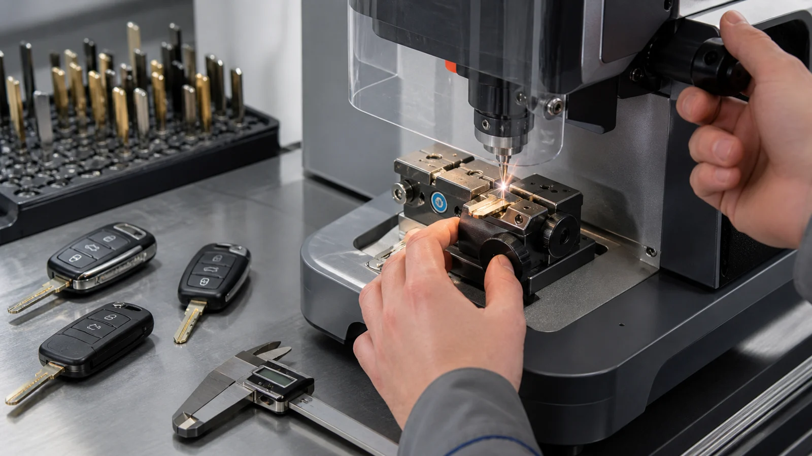 Car Key Replacement equipment and key-system detail